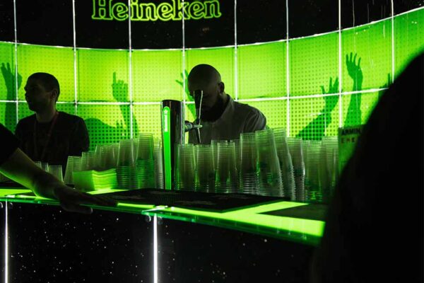 exhibition glass stand heineken