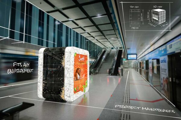 modern glass kiosk