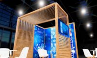 outdoor wood kiosk