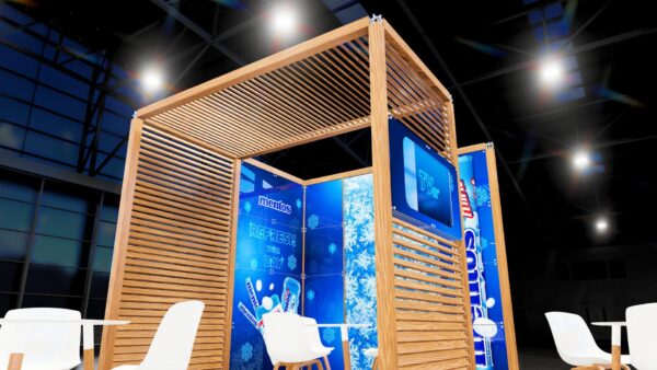outdoor wood kiosk