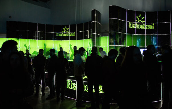 exhibition glass stand heineken